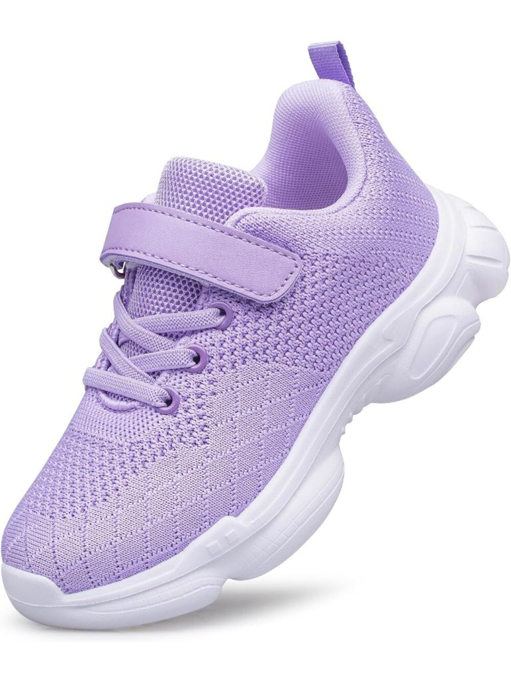Kids Light Purple Mesh Shoes Toddler Boys Girls Running Sports Strap Sneakers